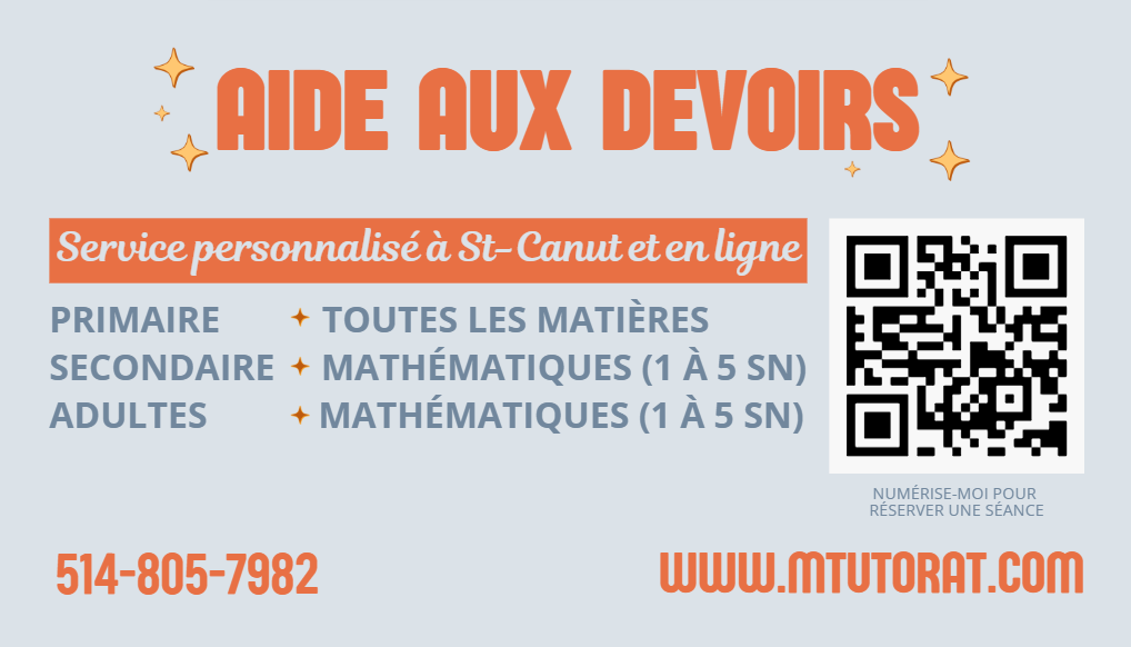 Carte d’affaires mtutorat verso